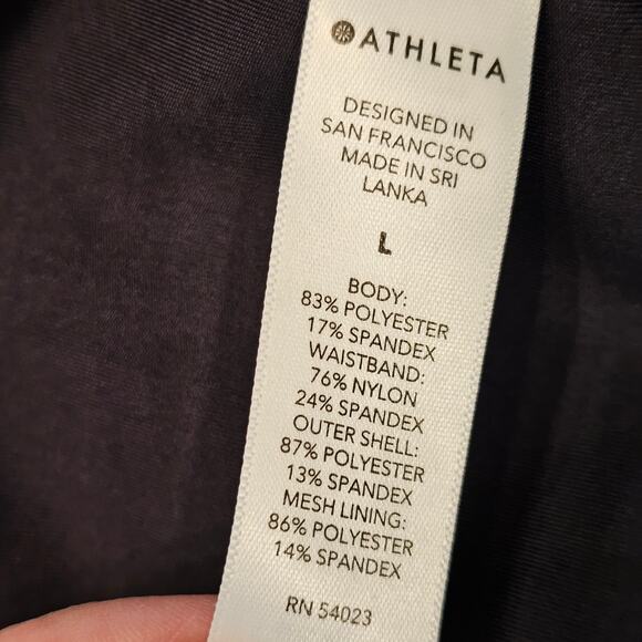 Athleta A-Game Mesh Skort Pleated Black Tennis Gym Athletic Womens Size L - Picture 6 of 7